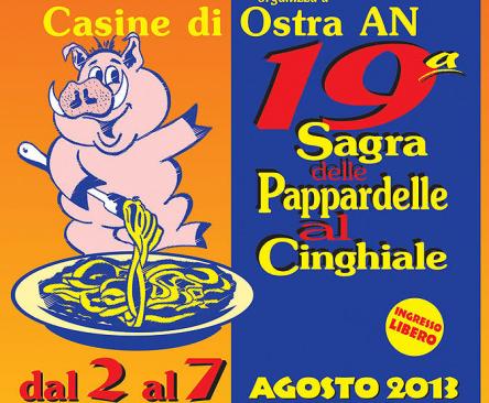 In arrivo la 19a Sagra delle Pappardelle al Cinghiale In arrivo la 19a Sagra delle Pappardelle al Cinghiale