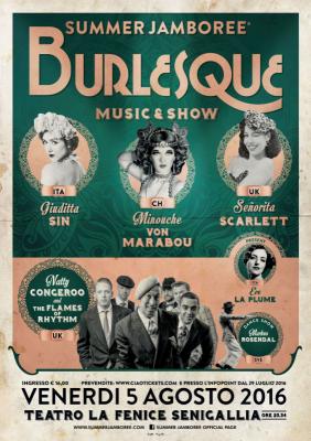 Sensualita', musica e balli al Burlesque Show del Summer Jamboree 2016 Sensualita', musica e balli al Burlesque Show del Summer Jamboree 2016