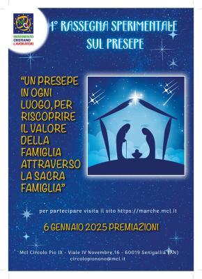 Il Movimento Cristiano Lavoratori lancia la Prima Rassegna Sperimentale sul Presepe Il Movimento Cristiano Lavoratori lancia la Prima Rassegna Sperimentale sul Presepe